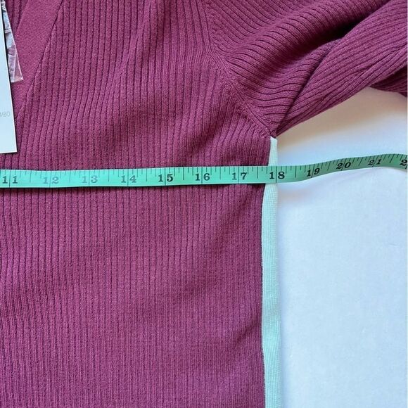 Design History Button Down Magenta Green Cardigan Sweater Size Medium NWT - Picture 5 of 6